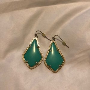 Kendra Scott Alex earrings in blueish/green